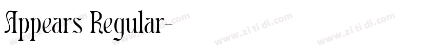 Appears Regular字体转换